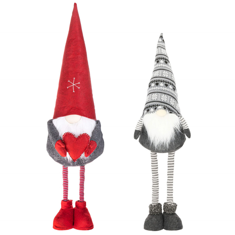 Para krasnali 120cm ozdoba świąteczna, gnom świąteczny, skrzat na teleskopowych nóżkach