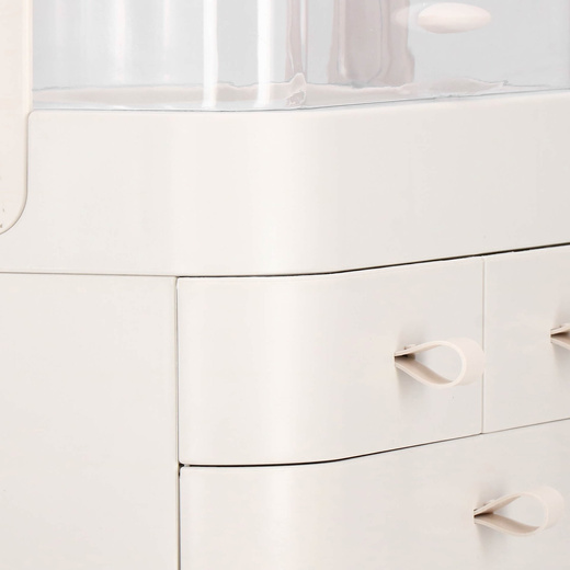 Organizer na kosmetyki 39,5x29,8x20,4cm mleczny pojemnik na biżuterię z przegródkami