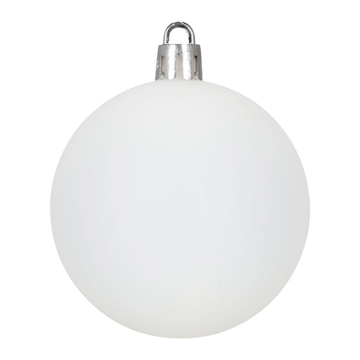 Bombki choinkowe 40 szt. zestaw dekoracji świątecznych, nietłukące, białe