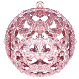 Bombki choinkowe 100 szt. ozdoby świąteczne zestaw mix rozmiarów różowe