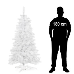 Choinka sztuczna 180 cm jodła biała nowoczesna jak żywa, ze stojakiem