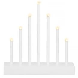 Świecznik adwentowy Led 7 świec biały