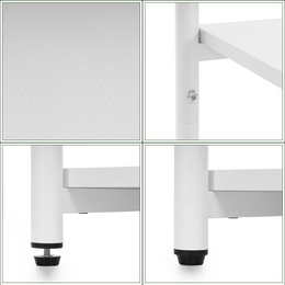 Szafka nocna, stolik z półkami do sypialni 35x31x59 cm nakastnik, biały