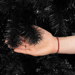 Choinka sztuczna, jodła 150 cm nowoczesne drzewko świąteczne czarne