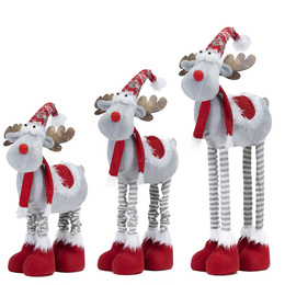 Świąteczny renifer figurka z teleskopowymi nóżkami ozdoba na święta