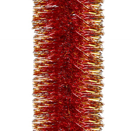 Łańcuch na choinkę 6m czerwono-złoty girlanda choinkowa, średnica 10cm