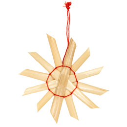 Ozdoby choinkowe, bombki słomiane 27 szt. naturalne dekoracje świąteczne, brązowe