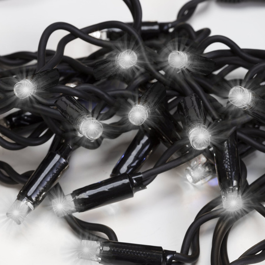 Kurtyna świetlna PRO 50 Led lampki zewnętrzne 2,5 m zimny biały + zimny biały flash zestaw