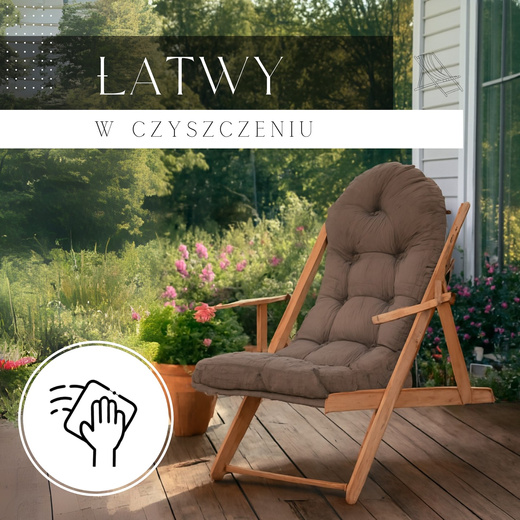 Leżak ogrodowy, drewniany Borneo 3-stopniowa regulacja i poduszka, balkonowy brązowy