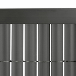 Osłona na balkon 400x100 cm PVC maskująca tarasowa, z mocowaniem i profilami ciemnoszara