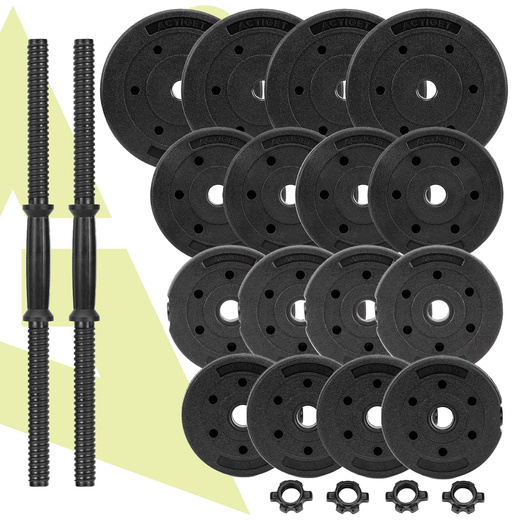 Hantel do ćwiczeń 40 kg hantla regulowana zestaw obciążeń 2x20 kg gryf do treningu siłowego