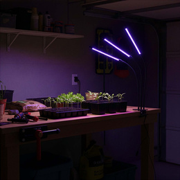 Lampa do doświetlania roślin LED do wzrostu uprawy 3 panele z timerem i klipsem, usb