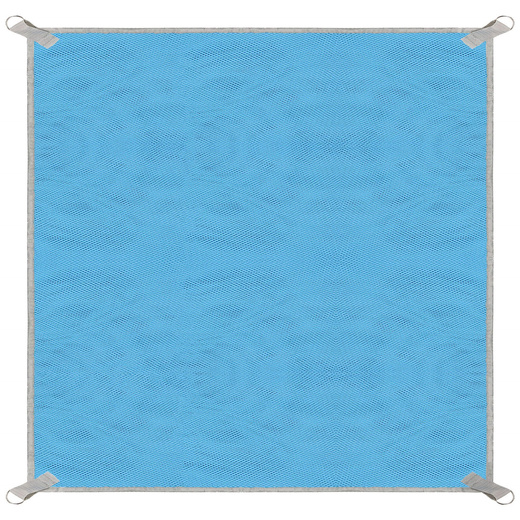 Koc plażowy sand free 200x200 cm mata plażowa dwuwarstwowa niebieska