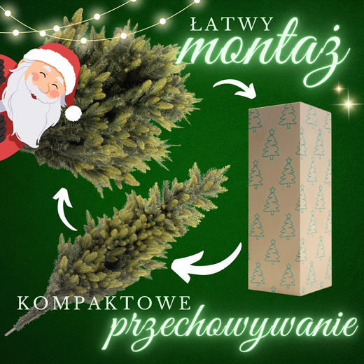 Choinka sztuczna premium 180 cm świerk naturalny