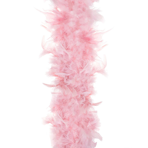 Łańcuch z piór 300 cm różowy szal boa retro ozdoba na karnawał, łańcuch choinkowy