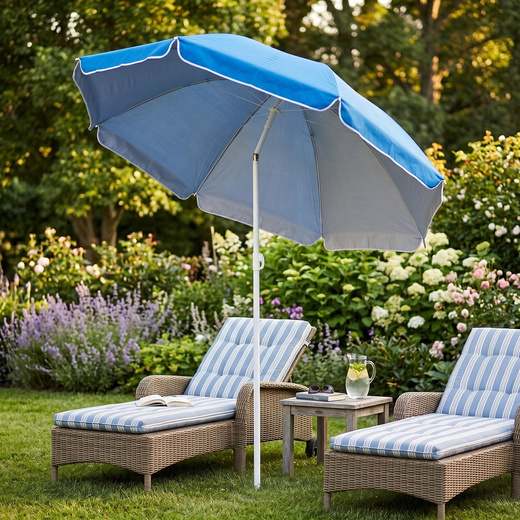 Parasol plażowy niebieski 240 cm