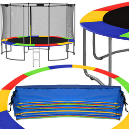 Siatka wewnętrzna do trampoliny z osłoną na sprężyny 426/427/430 14 FT 8 słupków multikolor