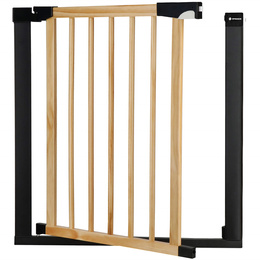 Bramka zabezpieczająca schody 75-82 cm bramka rozporowa brązowo-czarna