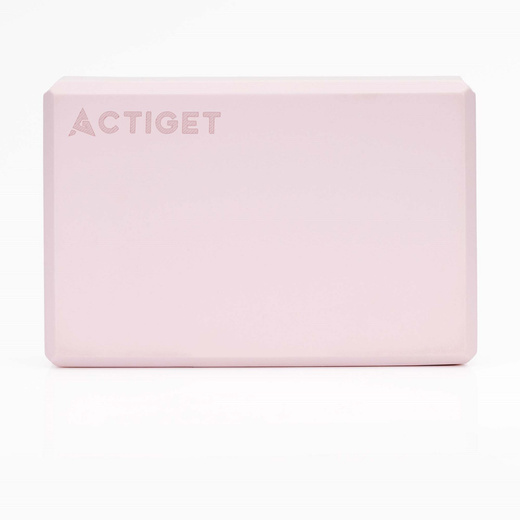 Kostka do jogi piankowa EVA 23x15x7,5 cm klocek blok do ćwiczeń pilates stretching różowa