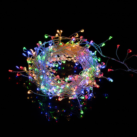 Lampki choinkowe 100 LED druciki mikro na baterie