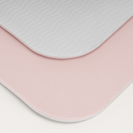 Mata do jogi, ćwiczeń fitness 183x61 cm antypoślizgowa, materac do stretchingu, jasny róż