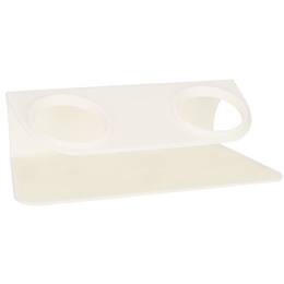 Podwójna miska dla psa i kota z podstawką antypoślizgowa przeźroczyste