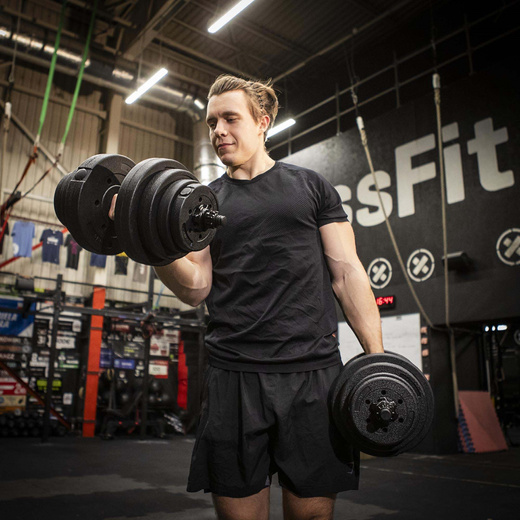Hantle 2x20 kg do ćwiczeń regulowane 40 kg zestaw obciążeń gryf do treningu siłowego