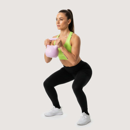 Kettlebell 6 kg odważnik, hantla do ćwiczeń ABS kula do treningu siłowego, różowa