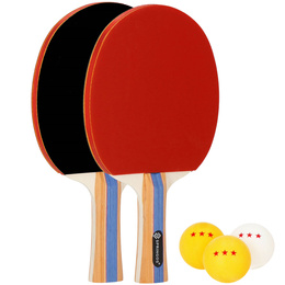 Paletki do ping ponga zestaw z 3 piłeczkami i pokrowcem komplet tenis stołowy