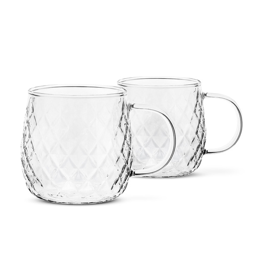 Szklanka do kawy, herbaty, napojów 350 ml zestaw 2 szt. szklanek z uchem