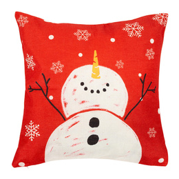 Poszewki świąteczne 40x40cm 4 szt. zestaw dekoracyjny na poduszki jaśki czerwono-białe
