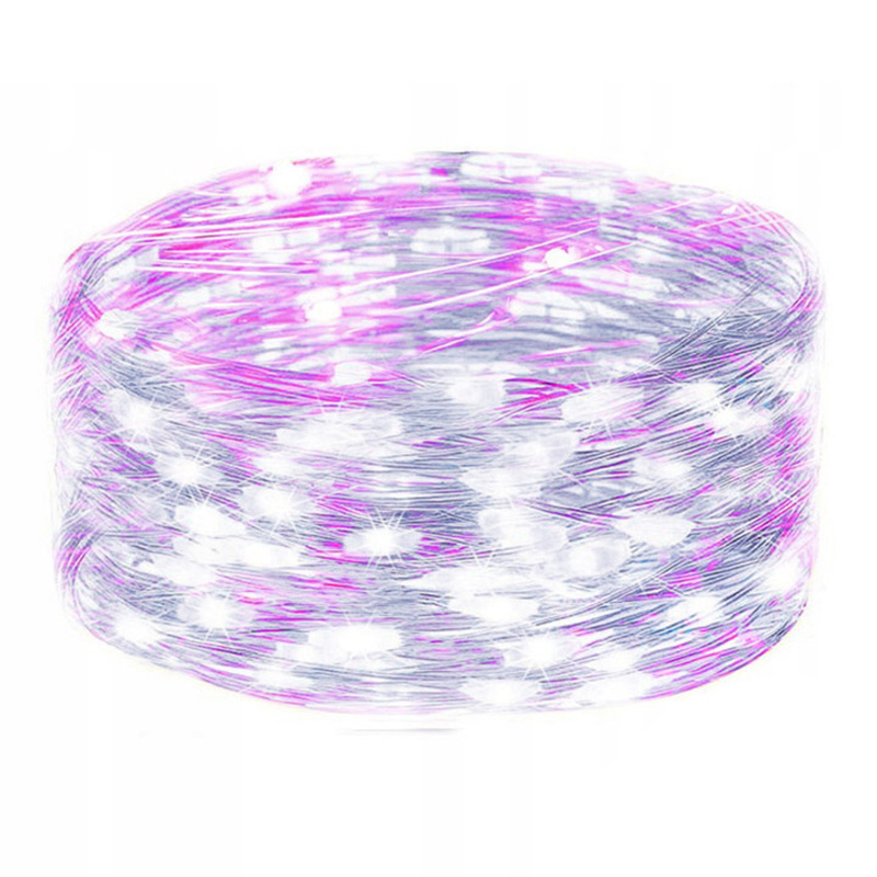 Lampki choinkowe 100 LED druciki mikro na baterie
