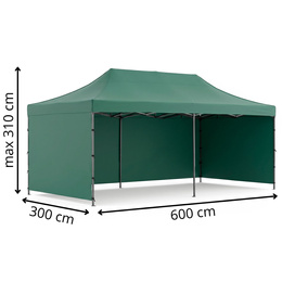 Namiot handlowy 3x6 m ogrodowy, pawilon na imprezy, catering zielony