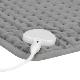 Mata grzewcza 60x30 cm elektryczna poduszka rozgrzewająca z pilotem i timerem, szara