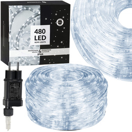 Wąż świetlny 480 Led zimny biały 21,5 m z programatorem IP44