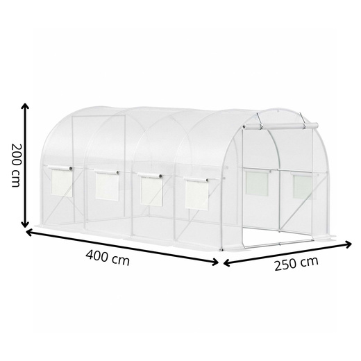 Folia na tunel ogrodowy 4x2,5x2 m zapasowe poszycie na szklarnię foliak UV-4 140g/m
