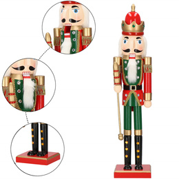 Dziadek do orzechów 60 cm król, drewniany żołnierzyk multikolor, figurka świąteczna