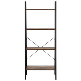 Regał biurowy metalowy 138x56x34 cm z 4 półkami loft nowoczesny drabinka na książki