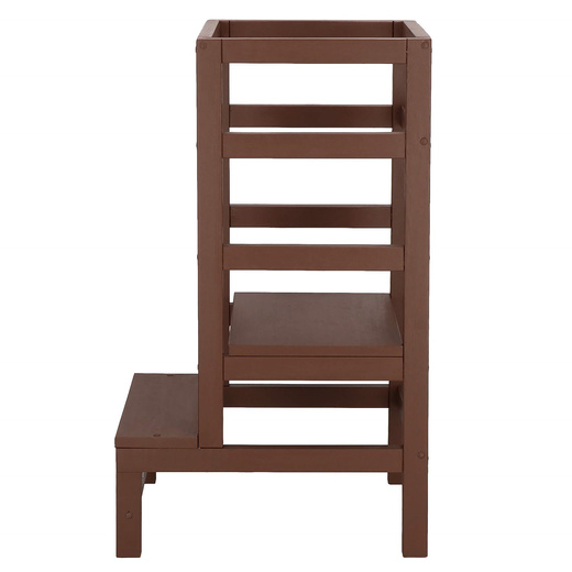 Pomocnik kuchenny 4-poziomowy kitchen helper, podest dla dzieci 90 cm brązowy