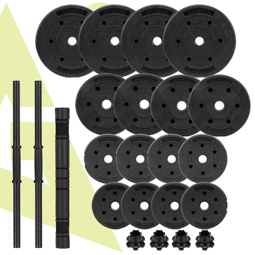 Hantle 2x20 kg do ćwiczeń regulowane 40 kg zestaw obciążeń gryf do treningu siłowego