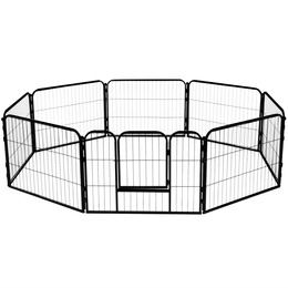 Kojec dla zwierząt wybieg klatka metalowa dla psa, kota 160 x 160 cm 