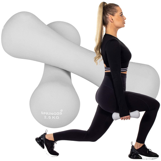 Ciężarki 5kg szare 2x2,5 kg zestaw 2 szt.