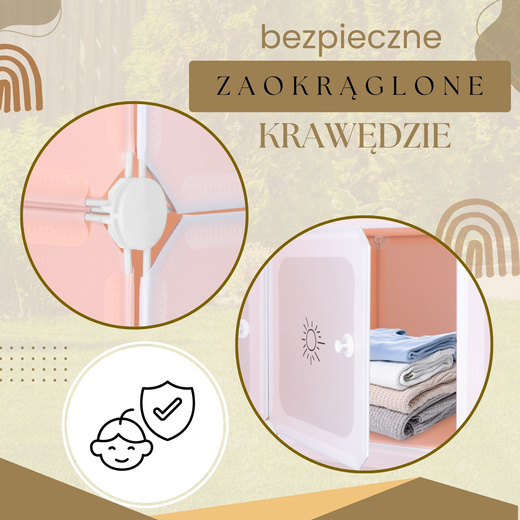 Szafka modułowa dla dzieci 110x110x37 cm organizer dziecięcy 9 półek