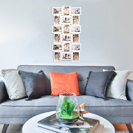 Ramka na zdjęcia 18 zdjęć multiramka 10x15 biała