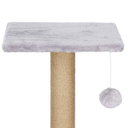 Drapak dla kota sizal 3-poziomowy domek słupek z zabawkami 62 cm