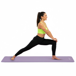 Mata do jogi, ćwiczeń fitness 183x61 cm antypoślizgowa, materac do stretchingu fioletowy