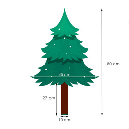 Choinka na pniu 80 cm premium sztuczna jodła zielona