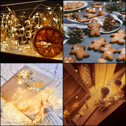 Lampki choinkowe 30 LED druciki mikro na baterie biały ciepły