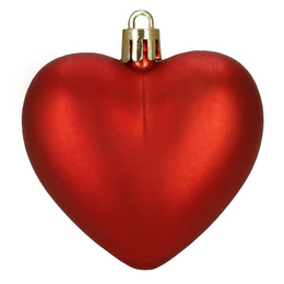 Bombki choinkowe 16 szt. zestaw dekoracji świątecznych, nietłukące, serca, czerwone