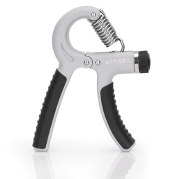Ściskacz do rąk z regulacją oporu 20-50 kg do ćwiczeń dłoni, rehabilitacji szaro-czarny